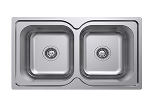 2020S Stainless Steel Sink Double Bowl
