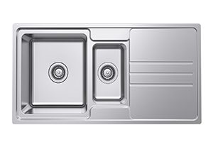 2090S Stainless Steel Sink One & Half Bowl and One Drainer