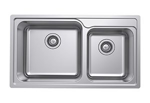2097S Stainless Steel Sink One & Half Bowl