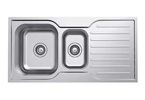 2100S Stainless Steel Sink One & Half Bowl and One Drainer